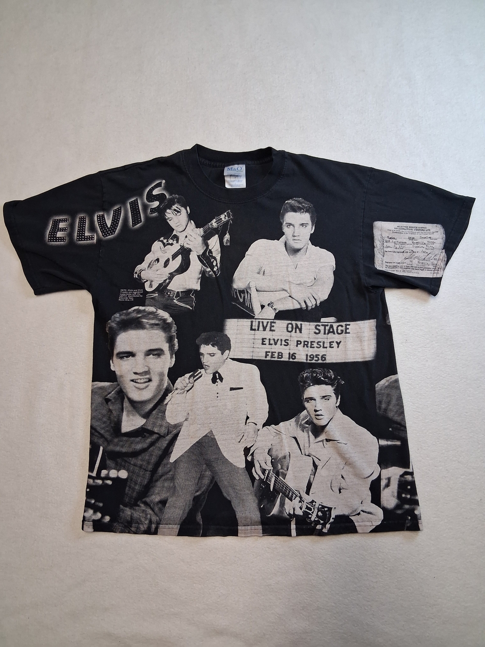 Vintage Elvis Presley Black Graphic Tour T-Shirt